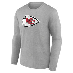 Kansas City Chiefs Primary Team Logo Long Sleeve T-Shirt - Heather Gray sale