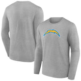 Los Angeles Chargers Primary Team Logo Long Sleeve T-Shirt - Heather Gray on sale