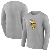 Minnesota Vikings Primary Team Logo Long Sleeve T-Shirt - Heather Gray online