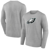 Philadelphia Eagles Primary Team Logo Long Sleeve T-Shirt - Heather Gray outlet