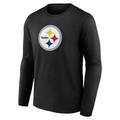 Pittsburgh Steelers Primary Team Logo Long Sleeve T-Shirt - Black sale