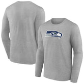 Seattle Seahawks Primary Team Logo Long Sleeve T-Shirt - Heather Gray cheap