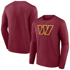 Washington Commanders Primary Team Logo Long Sleeve T-Shirt - Burgundy discount
