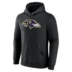 Baltimore Ravens Primary Team Logo Fitted Pullover Hoodie - Black cheap
