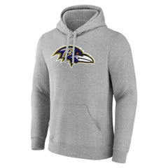 Baltimore Ravens Primary Team Logo Fitted Pullover Hoodie - Heather Gray outlet