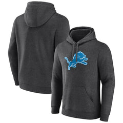 Detroit Lions Primary Team Logo Fitted Pullover Hoodie - Charcoal cheap