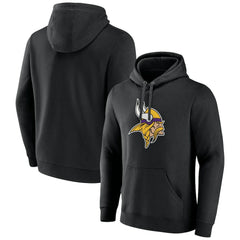 Minnesota Vikings Primary Team Logo Fitted Pullover Hoodie - Black discount