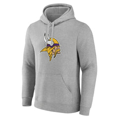Minnesota Vikings Primary Team Logo Fitted Pullover Hoodie - Heather Gray online
