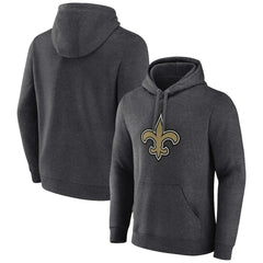 New Orleans Saints Primary Team Logo Fitted Pullover Hoodie - Charcoal cheap