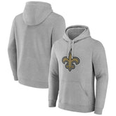 New Orleans Saints Primary Team Logo Fitted Pullover Hoodie - Heather Gray discount