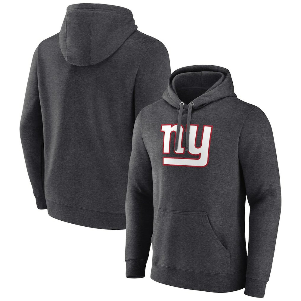 New York Giants Primary Team Logo Fitted Pullover Hoodie - Charcoal discount