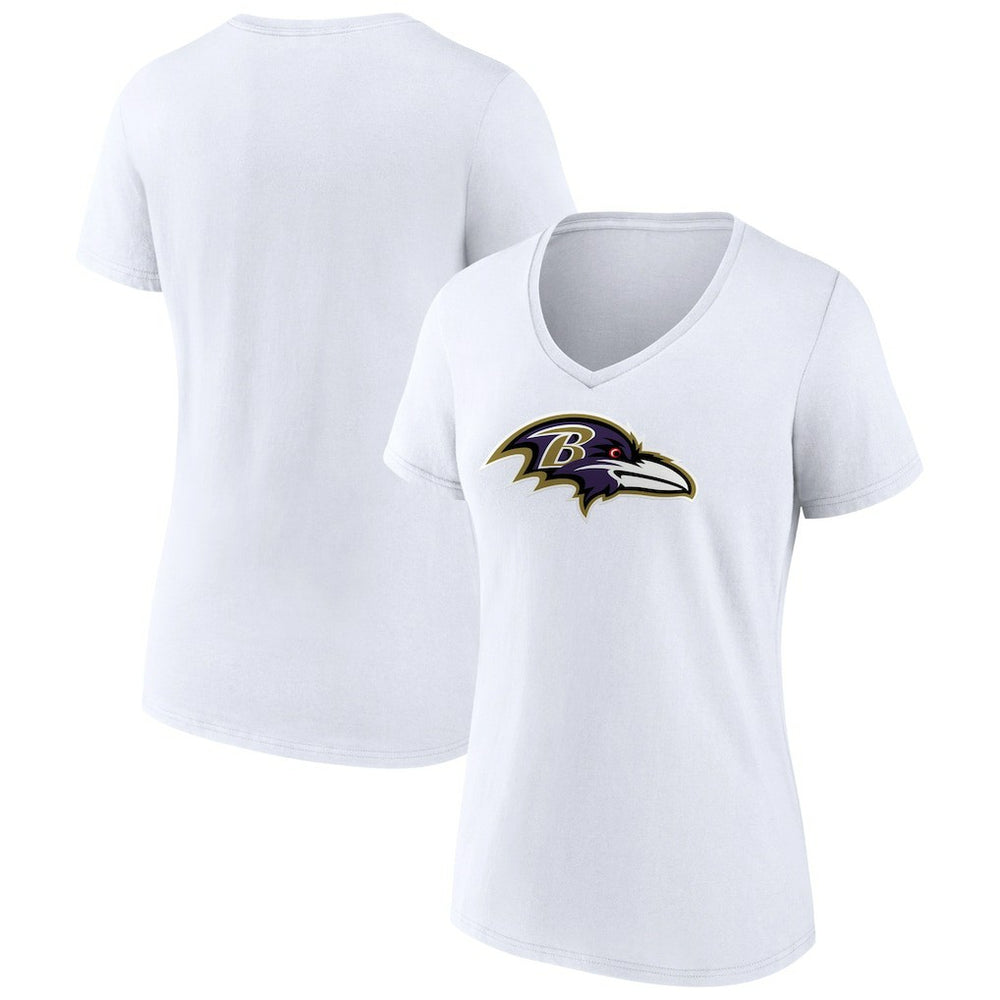 Baltimore Ravens Women's Primary Team Logo V-Neck T-Shirt - White outlet