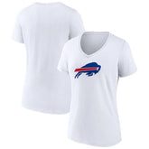 Buffalo Bills Women's Primary Team Logo V-Neck T-Shirt - White on sale