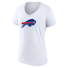 Buffalo Bills Women's Primary Team Logo V-Neck T-Shirt - White on sale