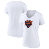 Chicago Bears Women's Primary Team Logo V-Neck T-Shirt - White for sale