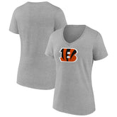 Cincinnati Bengals Women's Primary Team Logo V-Neck T-Shirt - Heather Gray online