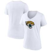 Jacksonville Jaguars Women's Primary Team Logo V-Neck T-Shirt - White online