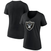 Las Vegas Raiders Women's Primary Team Logo V-Neck T-Shirt - Black outlet