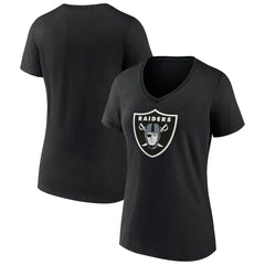 Las Vegas Raiders Women's Primary Team Logo V-Neck T-Shirt - Black outlet