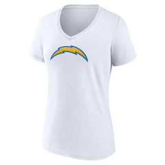Los Angeles Chargers Women's Primary Team Logo V-Neck T-Shirt - White online
