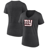 New York Giants Women's Primary Team Logo V-Neck T-Shirt - Charcoal on sale