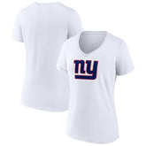 New York Giants Women's Primary Team Logo V-Neck T-Shirt - White discount