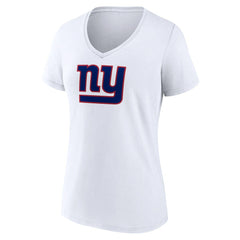 New York Giants Women's Primary Team Logo V-Neck T-Shirt - White discount