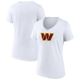 Washington Commanders Women's Primary Team Logo V-Neck T-Shirt - White outlet
