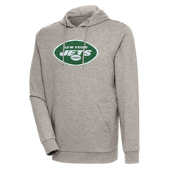 New York Jets Antigua Action Chenille Pullover Hoodie - Oatmeal online