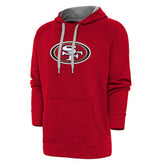 San Francisco 49ers Antigua Victory Chenille Pullover Hoodie - Scarlet sale