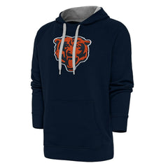 Chicago Bears Antigua Victory Chenille Pullover Hoodie - Navy cheap