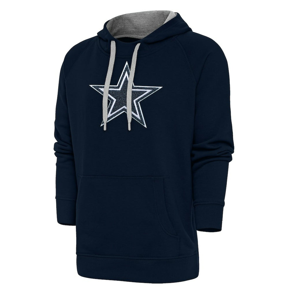Dallas Cowboys Antigua Victory Chenille Pullover Hoodie - Navy discount