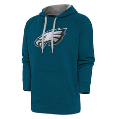 Philadelphia Eagles Antigua Victory Chenille Pullover Hoodie - Midnight Green cheap