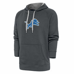 Detroit Lions Antigua Victory Chenille Pullover Hoodie - Charcoal sale