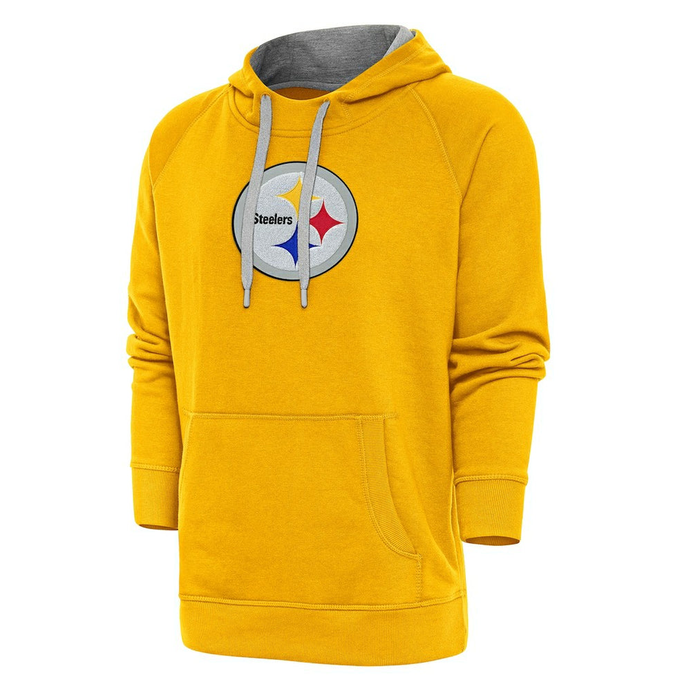 Pittsburgh Steelers Antigua Victory Chenille Pullover Hoodie - Gold discount