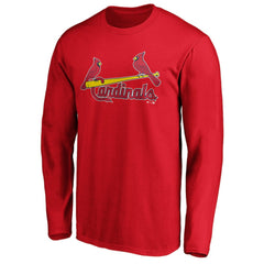 St. Louis Cardinals Official Team Wordmark Long Sleeve T-Shirt Red