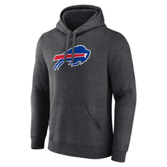 Buffalo Bills Primary Team Logo Fitted Pullover Hoodie - Charcoal sale