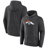 Denver Broncos Primary Team Logo Fitted Pullover Hoodie - Charcoal discount