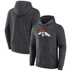 Denver Broncos Primary Team Logo Fitted Pullover Hoodie - Charcoal discount