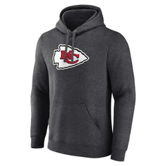 Kansas City Chiefs Primary Team Logo Fitted Pullover Hoodie - Charcoal for sale