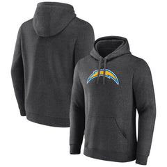 Los Angeles Chargers Primary Team Logo Fitted Pullover Hoodie - Charcoal sale