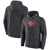San Francisco 49ers Primary Team Logo Fitted Pullover Hoodie - Charcoal for sale