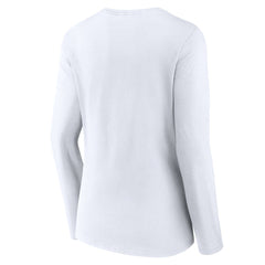 Green Bay Packers Women's Logo Team Lockup Long Sleeve V-Neck T-Shirt - White on sale