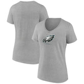 Philadelphia Eagles Women's Logo Team Lockup V-Neck T-Shirt - Gray online