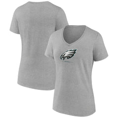 Philadelphia Eagles Women's Logo Team Lockup V-Neck T-Shirt - Gray online