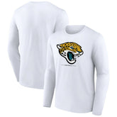 Jacksonville Jaguars Logo Team Lockup Long Sleeve T-Shirt - White cheap