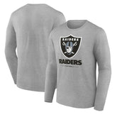 Las Vegas Raiders Logo Team Lockup Long Sleeve T-Shirt - Gray online
