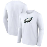 Philadelphia Eagles Logo Team Lockup Long Sleeve T-Shirt - White discount