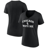 Chicago White Sox Women's Heart and Soul V-Neck T-Shirt Black