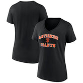 San Francisco Giants Women's Heart and Soul V-Neck T-Shirt Black